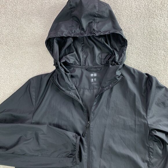 Uniqlo Jacket Womens Large Full Zip Hoodie Waterproof Lightweight UV Protection - Picture 1 of 10